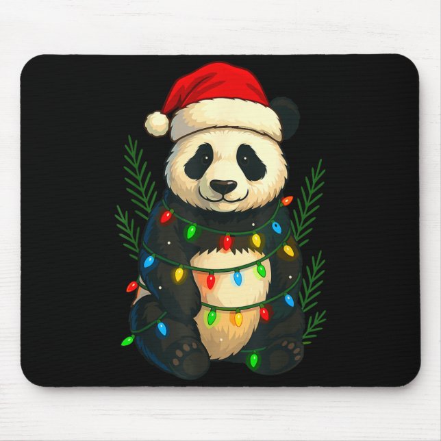 Christmas Panda  Mouse Mat (Front)
