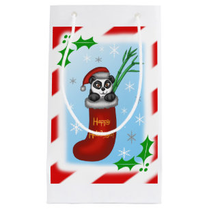 Christmas Panda Small Gift Bag