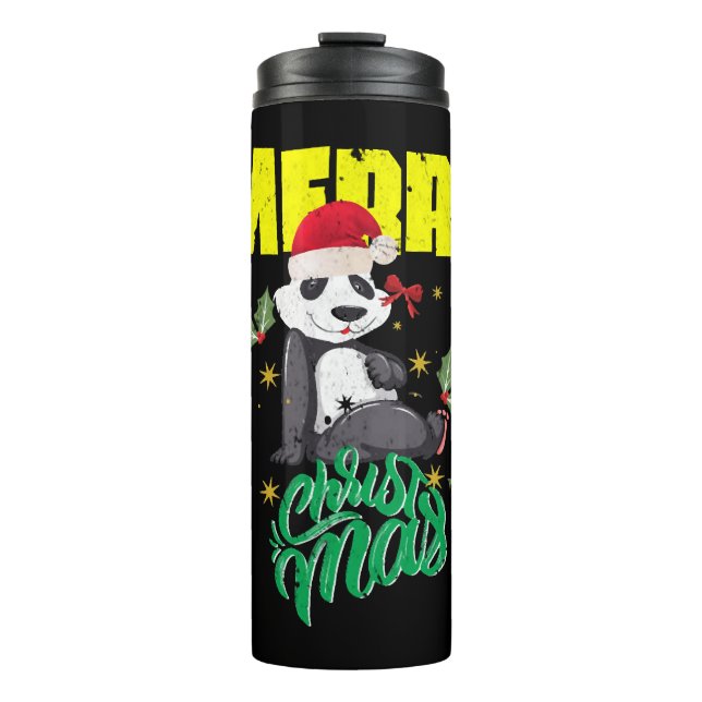 Christmas Panda Thermal Tumbler (Front)