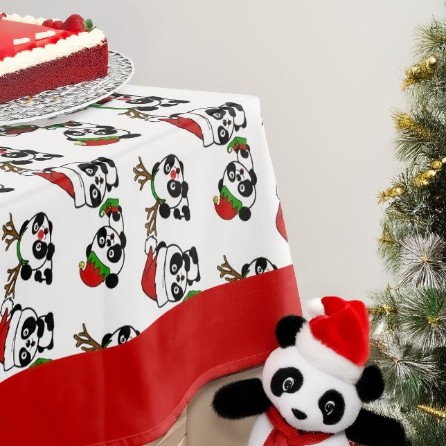 Christmas Pandas Tablecloth (Creator Uploaded)
