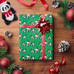 Christmas Pandas Wrapping Paper<br><div class="desc">This Christmas Panda design will fill you with Holiday Cheer. Happy Holidays!</div>