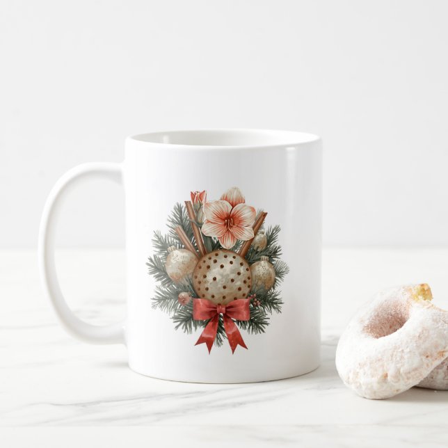 Christmas Panettone Arrangement Coffee Mug (With Donut)