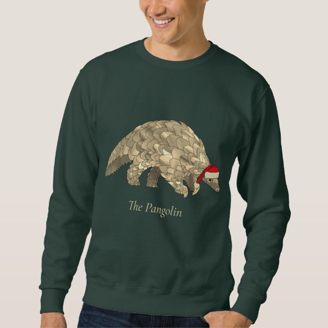 Christmas Pangolin Endangered Animal Environmental Sweatshirt (Front)