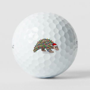 Christmas Pangolin Manis Santa Hat Holiday Golf Balls