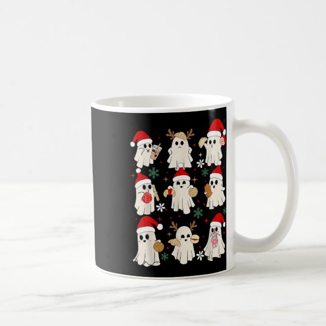 Christmas Pantasmas Ghost Santa Conchas  Coffee Mug (Right)