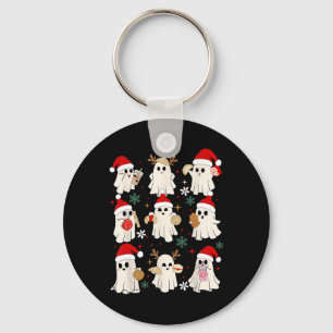 Christmas Pantasmas Ghost Santa Conchas Key Ring