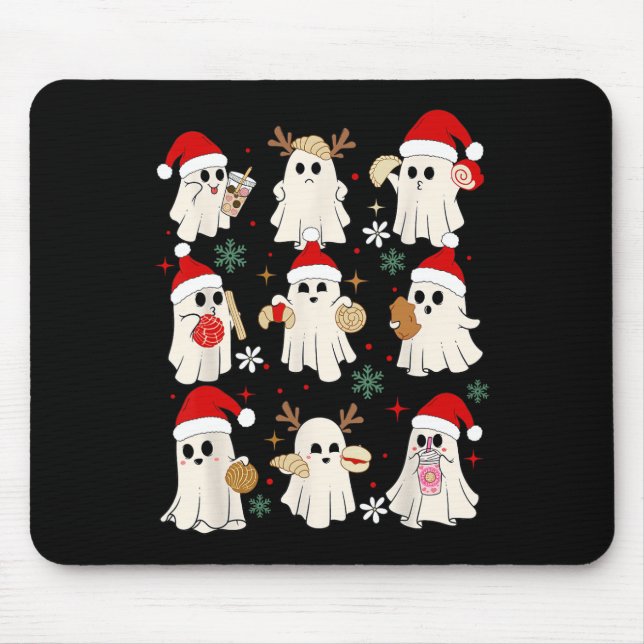 Christmas Pantasmas Ghost Santa Conchas  Mouse Mat (Front)