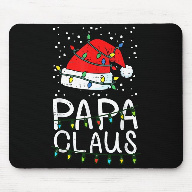 Christmas Papa Claus Santa Hat Xmas Dad Family Mat Mouse Mat (Front)