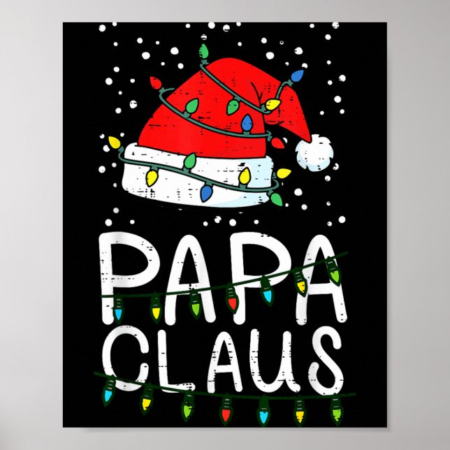 Christmas Papa Claus Santa Hat Xmas Dad Family Mat Poster (Front)