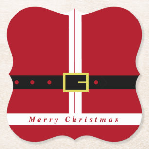 Christmas Paper Coaster Funny Santa Design