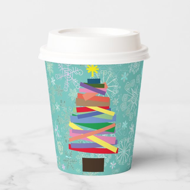 Christmas Paper Cup - Funky Christmas Tree  (Front)