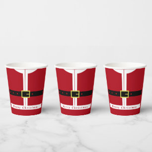Christmas Paper Cups Santa Claus Belt