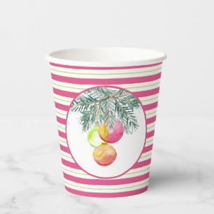 Christmas Paper Cups Unique Watercolor