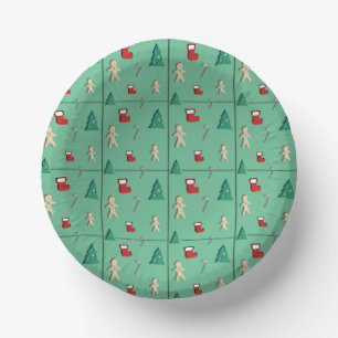 Christmas paper cut pattern Paper Bowls Paper Plate