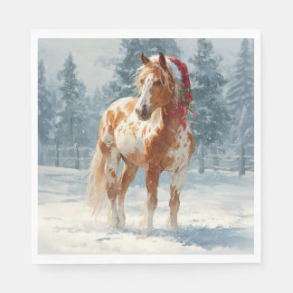 Christmas Paper Napkin/Beautiful Appalossa Horse Napkin