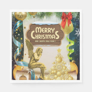 Christmas Paper Napkins, Christmas Angel Napkin