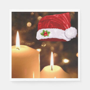 Christmas Paper Napkins, Christmas Candle Napkin