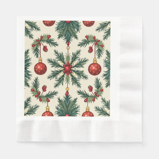Christmas Paper Napkins, Coined Luncheon Napkin