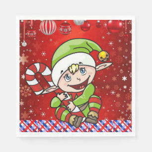 Christmas Paper Napkins, Elf Napkin