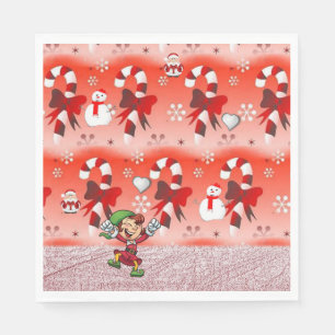 Christmas Paper Napkins, Elf Napkin