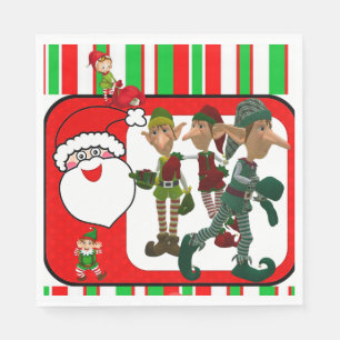 Christmas Paper Napkins, Elf Napkin