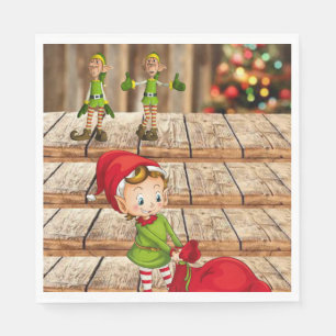 Christmas Paper Napkins, Elf Napkin
