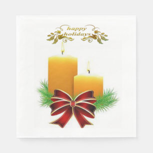 Christmas Paper Napkins, Happy Holidays Napkin