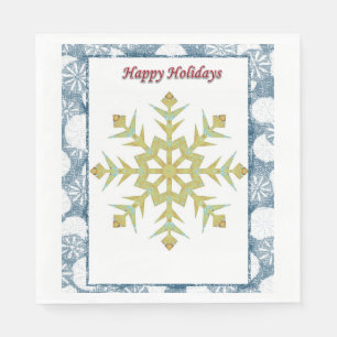 Christmas Paper Napkins, Happy Holidays Napkin
