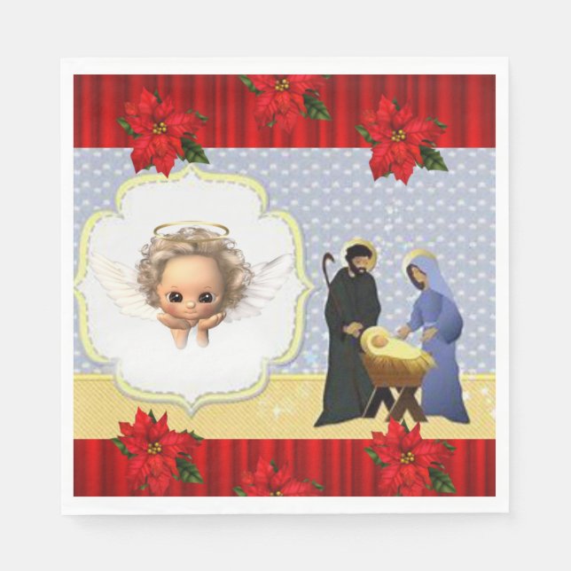 Christmas Paper Napkins, Jesus Christ Napkin (Front)