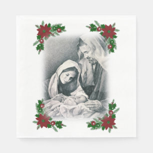 Christmas Paper Napkins, Jesus Christ Napkin
