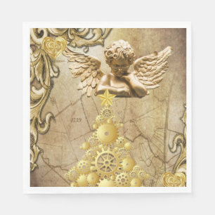 Christmas Paper Napkins, Merry Christmas Angel Napkin
