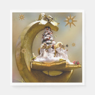 Christmas Paper Napkins, Merry Christmas, Angel Napkin