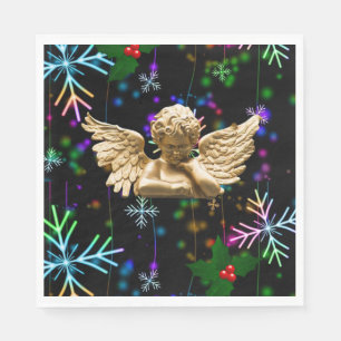 Christmas Paper Napkins, Merry Christmas, Angel Napkin