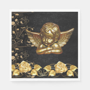 Christmas Paper Napkins, Merry Christmas Angel Napkin