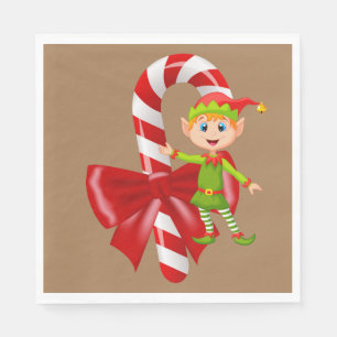 Christmas Paper Napkins, Merry Christmas, Elf Napkin