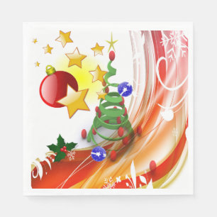 Christmas Paper Napkins, Merry Christmas Napkin