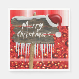 Christmas Paper Napkins, Merry Christmas Napkin