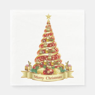 Christmas Paper Napkins, Merry Christmas Napkin