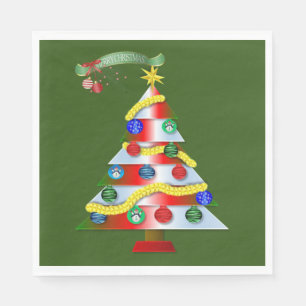 Christmas Paper Napkins, Merry Christmas Napkin