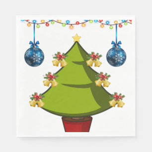 Christmas Paper Napkins, Merry Christmas Napkin