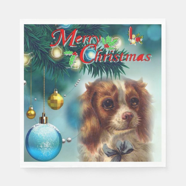 Christmas Paper Napkins, Merry Christmas Napkin (Front)