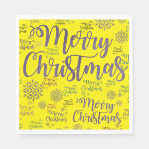 Christmas Paper Napkins, Merry Christmas Napkin