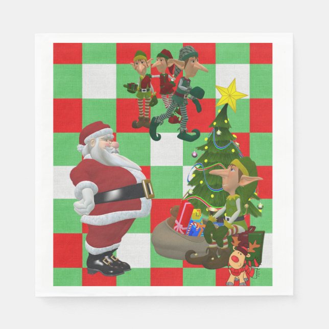 Christmas Paper Napkins, Merry Christmas Napkin (Front)