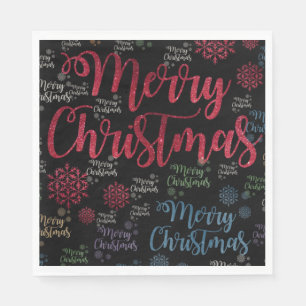 Christmas Paper Napkins, Merry Christmas Napkin
