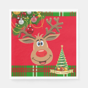 Christmas Paper Napkins, Merry Christmas Napkin