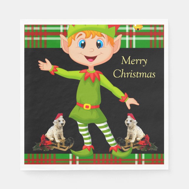 Christmas Paper Napkins, Merry Christmas Napkin (Front)