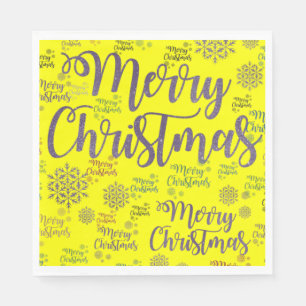 Christmas Paper Napkins, Merry Christmas Napkin