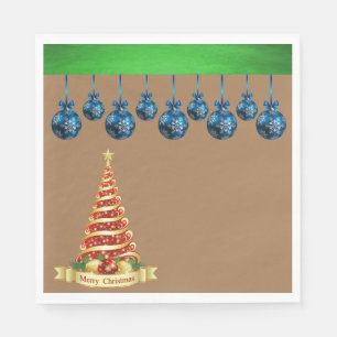 Christmas Paper Napkins, Merry Christmas Napkin