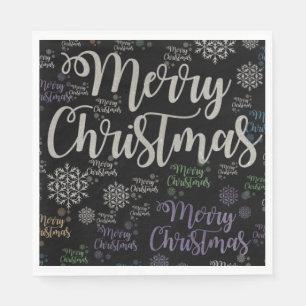Christmas Paper Napkins, Merry Christmas Napkin