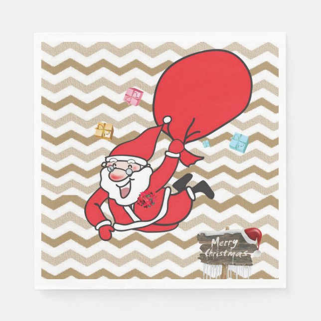 Christmas Paper Napkins, Merry Christmas Napkin (Front)